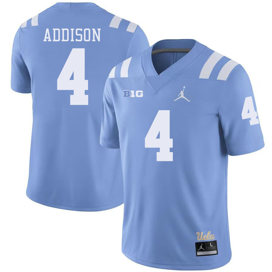 Men #4 Bryan Addison Big 10 Conference College Football Jerseys Stitched-Power Blue